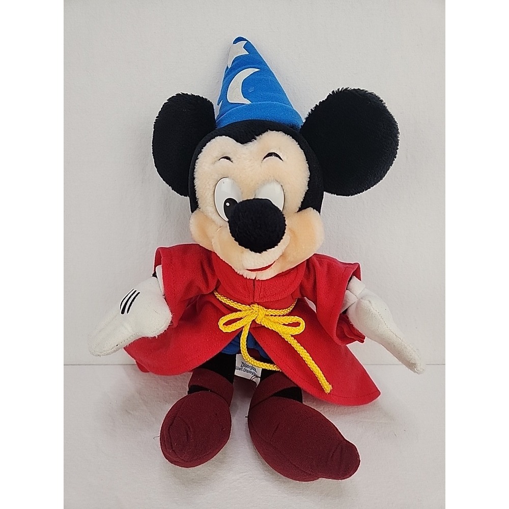 Vintage Walt Disney World Fantasia Mickey Mouse Plush Toy Sorcerer 15"